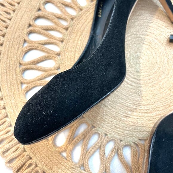 Gucci Black Suede Round Toe Pumps Heels Size EU 40 - Picture 5 of 14